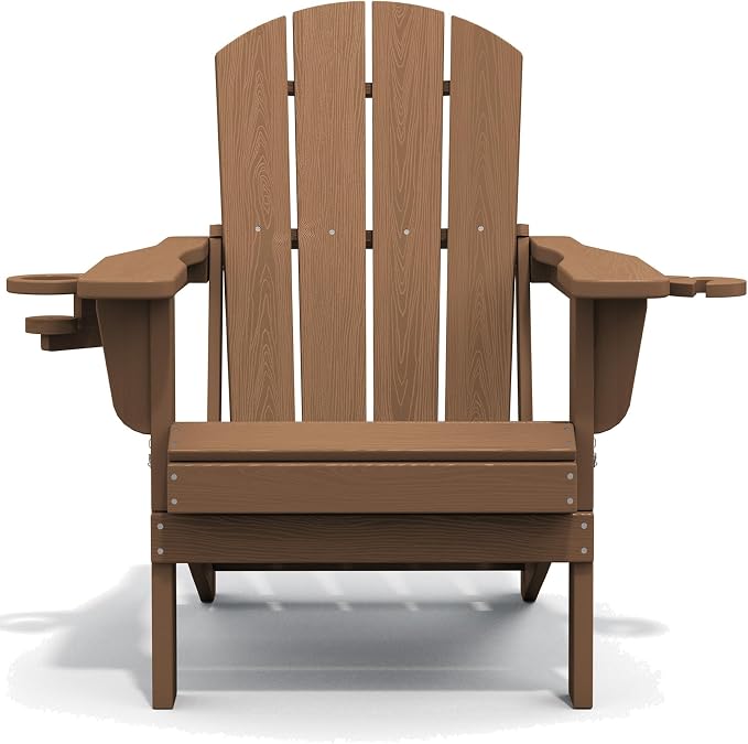 SERWALL Adirondack Chair with Cup Holders