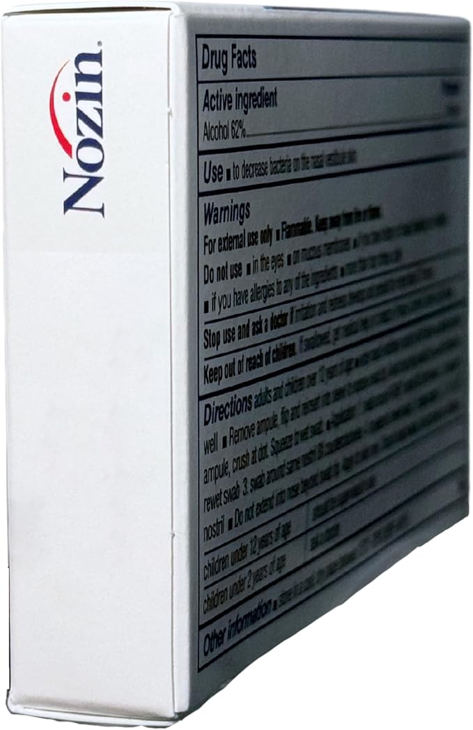 Nozin® Nasal Sanitizer® Antiseptic Popswab® Ampules 10ct Pack | Kills 99.99% of