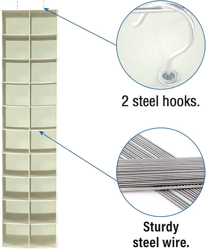 coastal rose Hanging Shoe Organizer