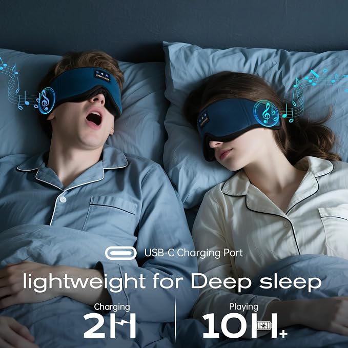 3D Sleep Mask with Bluetooth Headphones, Sleeping Headphones