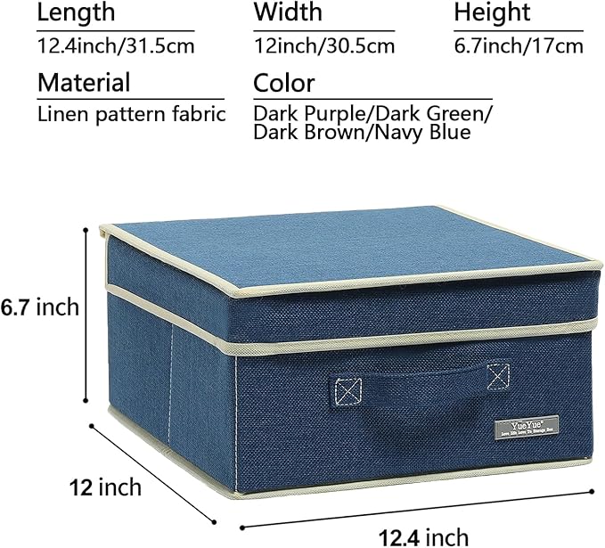 YueYue Foldable Fabric Closet Organizer Bins Box Storage