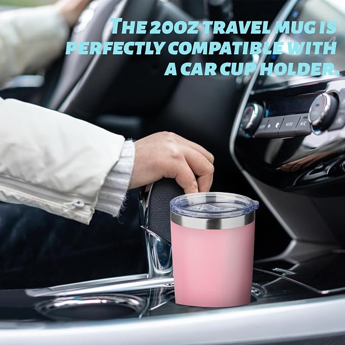 20oz Tumbler with Straw and Brush, Stainless Steel Vacuum Insulated tumbler