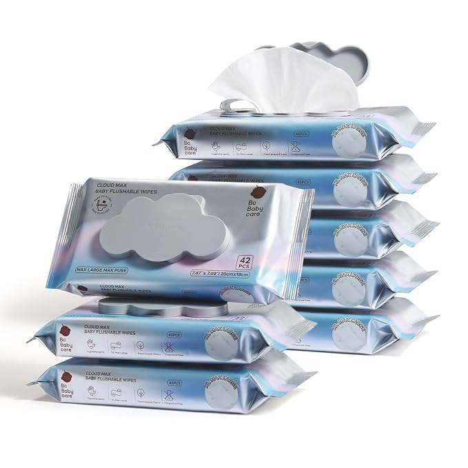 Bc Babycare Flushable Wipes, Hypoallergenic