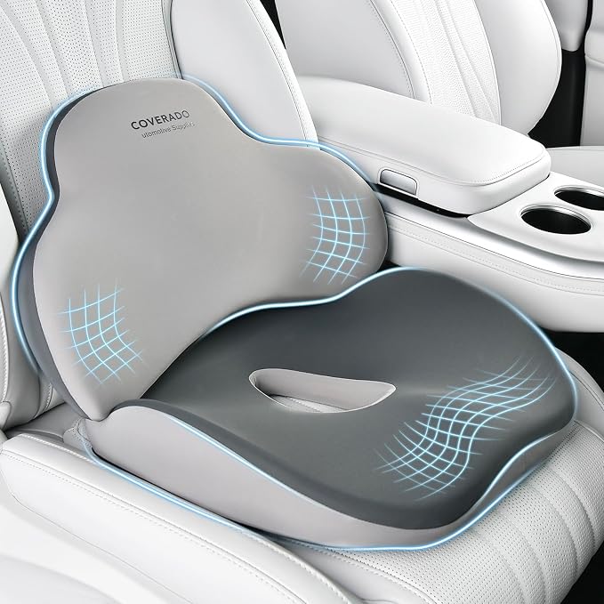 Coverado Seat Cushion and Lumbar Support Pillow