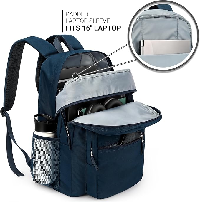 ZORFIN 36L Backpack for College, and Travel: Water Resistant Bookbag