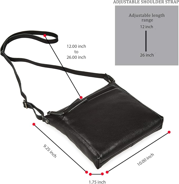 Small Soft Genuine Leather Crossbody Purse Women’s Sling Crossover Shoulder