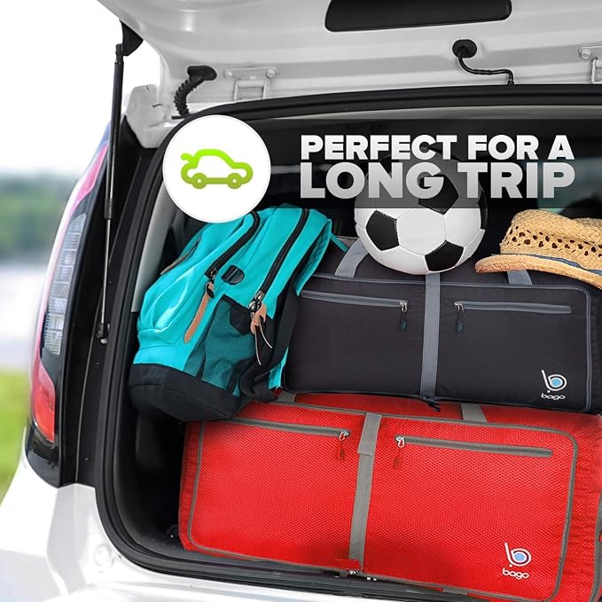 Bago Foldable Duffel Bags for Traveling Women & Men - 60L Medium Packable