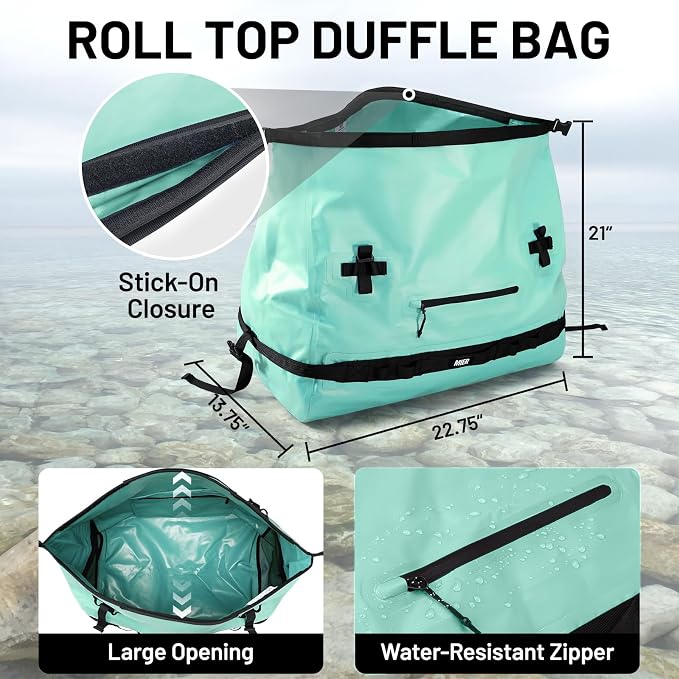 MIER Large Waterproof Duffel Bag Rolltop Dry Backpack Duffle Bags