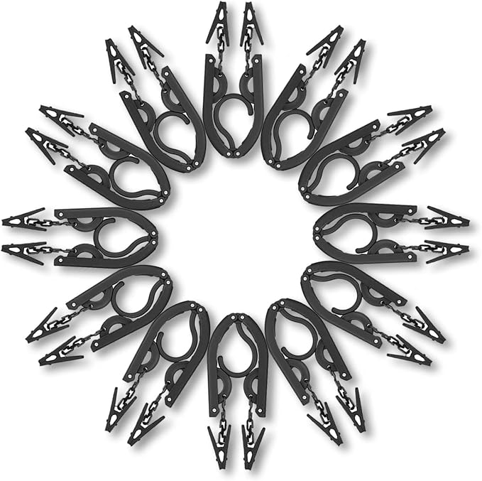 12pcs Black Travel Hangers