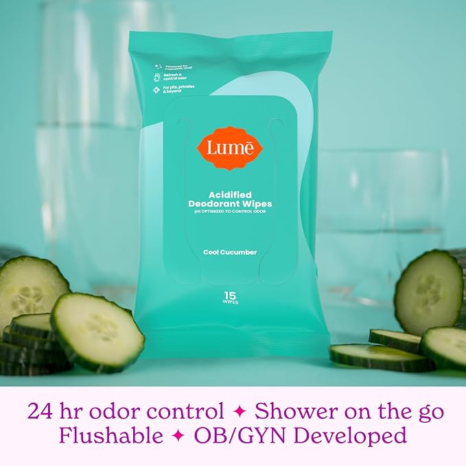 Lume Acidified Deodorant Wipes