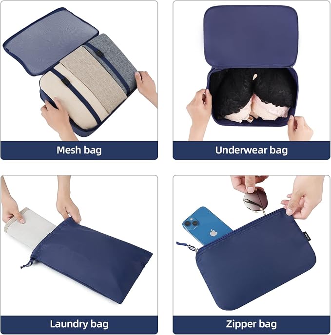 BAGAIL 6 Set/8 Set/10 Set Packing Cubes Various Sizes Packing Organizer