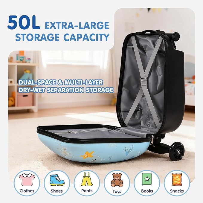 4-in-1 Detachable Scooter Luggage