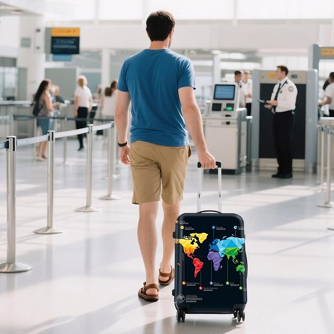 WUJIAONIAO Travel Luggage Cover Baggage Suitcase Cover Protector Skins 18-32