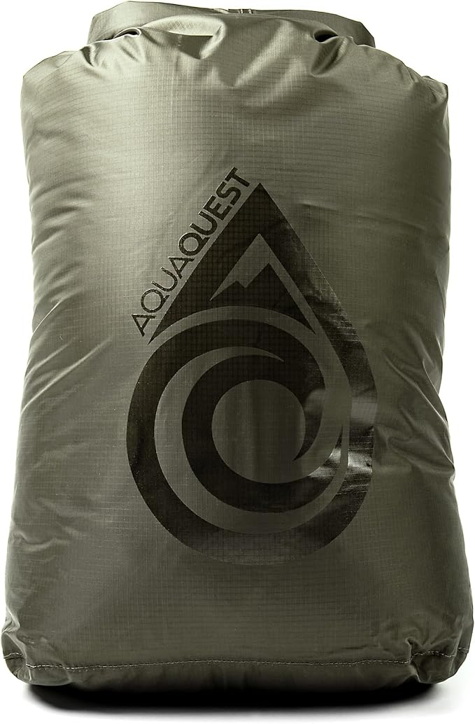 AquaQuest Rogue Dry Bag – 20L Olive Drab – 100% Waterproof Roll Top – Gear