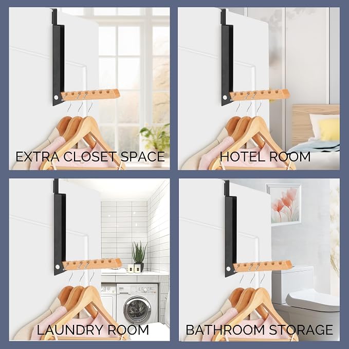 Over The Door Coat Rack: Portable Folding Travel-Friendly Over The Door Clothes