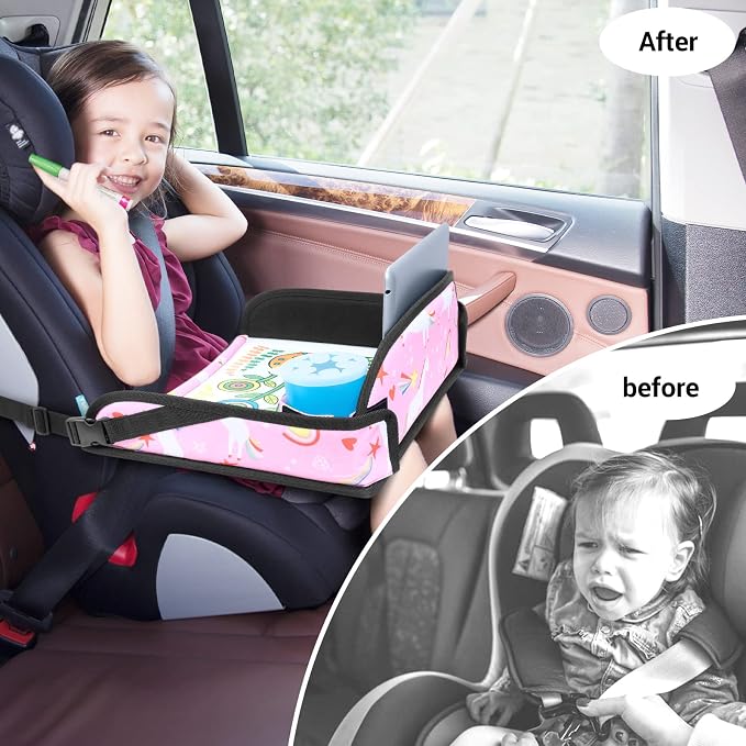 COOLBEBE Kids Travel Tray for Toddler Car Seat, Travel Tray for Airplane