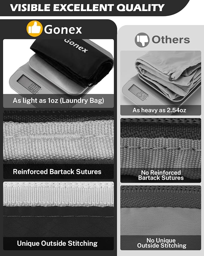 Compression Packing Cubes, Gonex Extensible Storage Mesh Bags Organizers