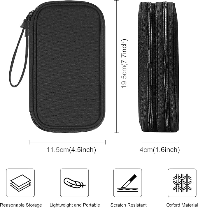 Electronic Accessories Organizer Carry Bag, Travel Cable Organizer Pouch