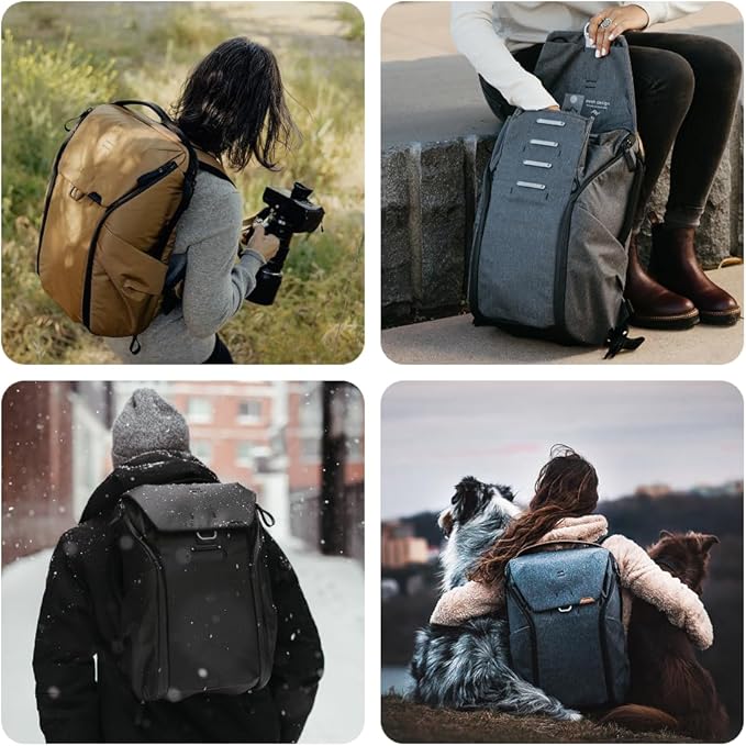Peak Design Everyday Backpack V3 20L, MagLatch Top, Dual Side Access, FlexFold