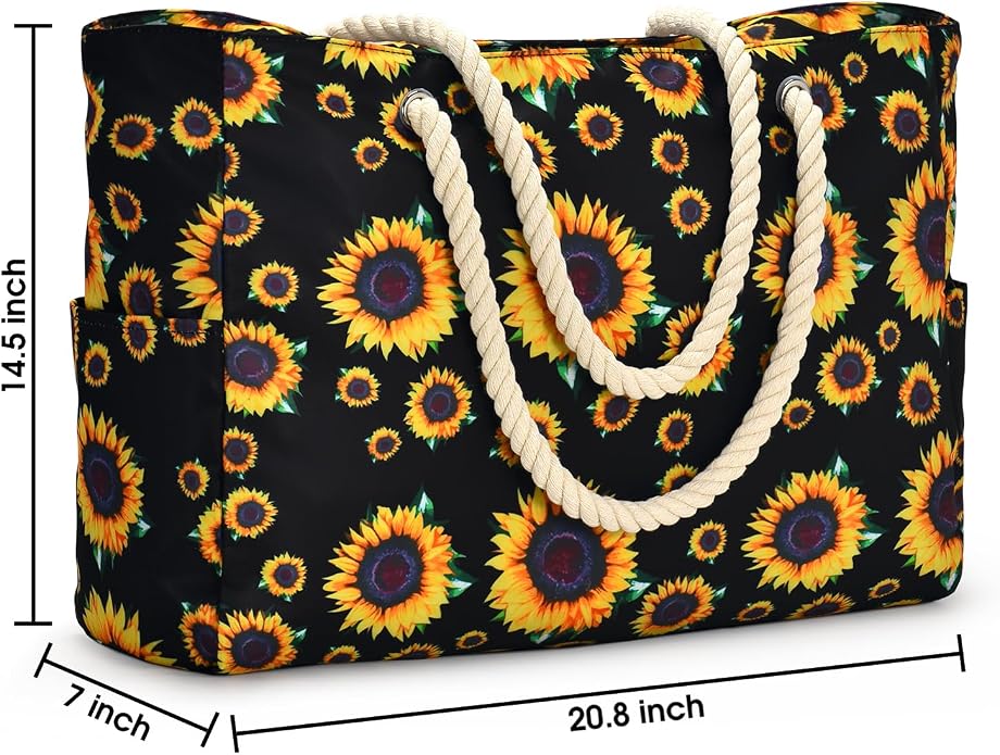 Becokan Beach Bag Large Beach Tote Bag