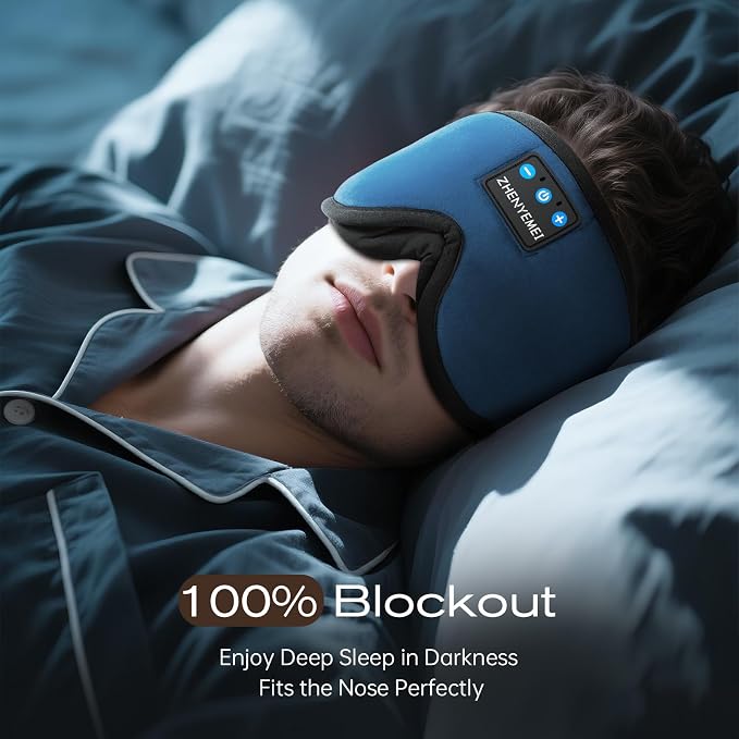 3D Sleep Mask with Bluetooth Headphones, Sleeping Headphones