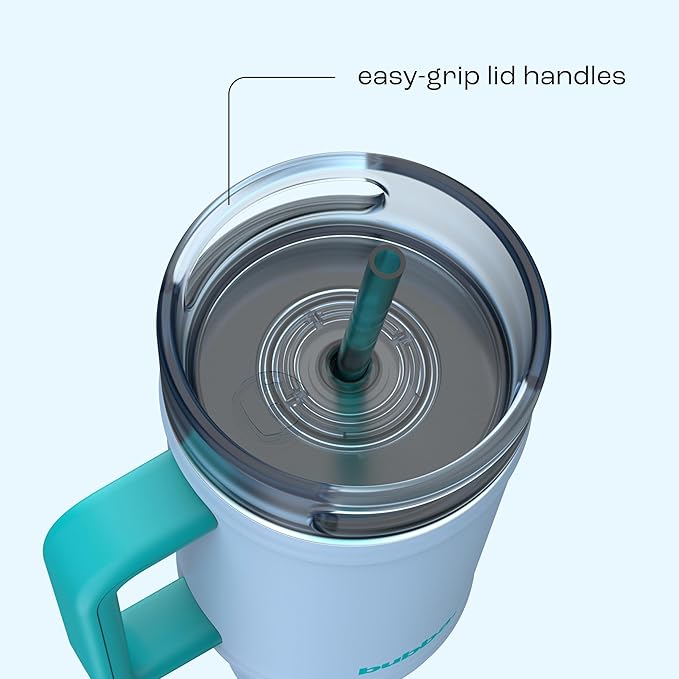 bubba 40 oz Insulated Stainless Steel Tumbler with Handle and Straw - Leakproof, Dishwasher Safe, Cup Holder Tumbler, Lead-Free and BPA-Free, Daydreamin'