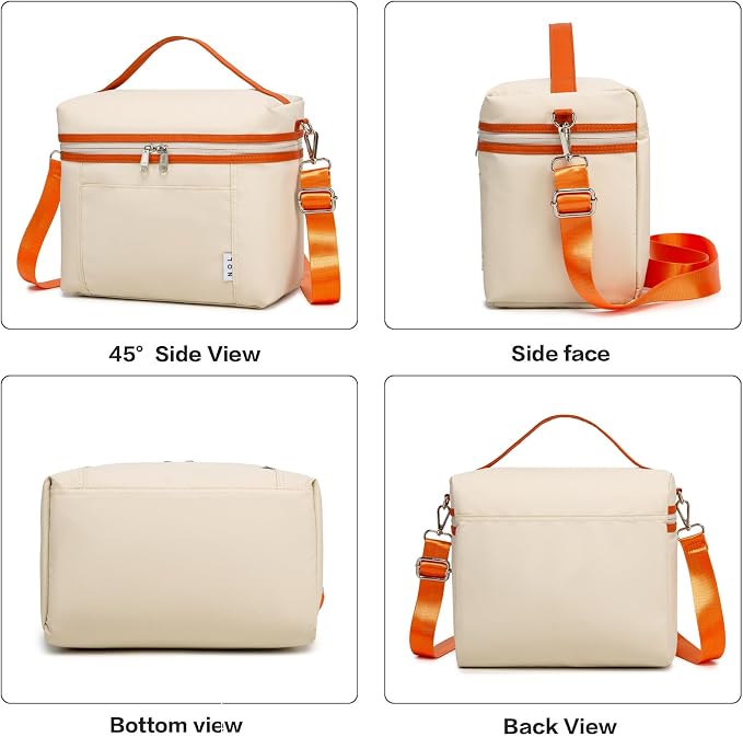 NOL Insulated Lunch Bags for Women Cooler Bag Lightweight Nylon Waterproof