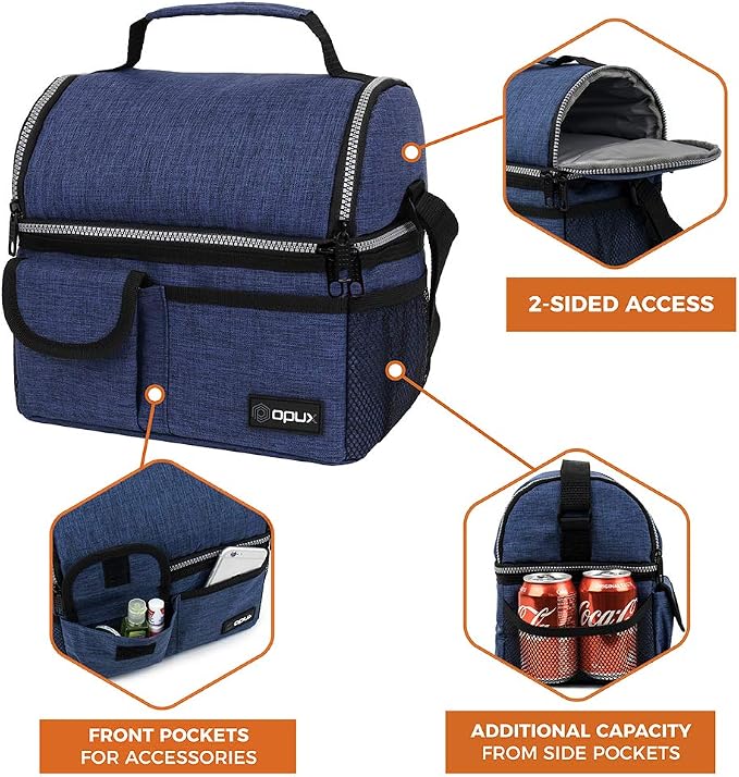 OPUX Lunch Box for Men, Adult Lunch Box Cooler, Insulated Lunch Bag Women