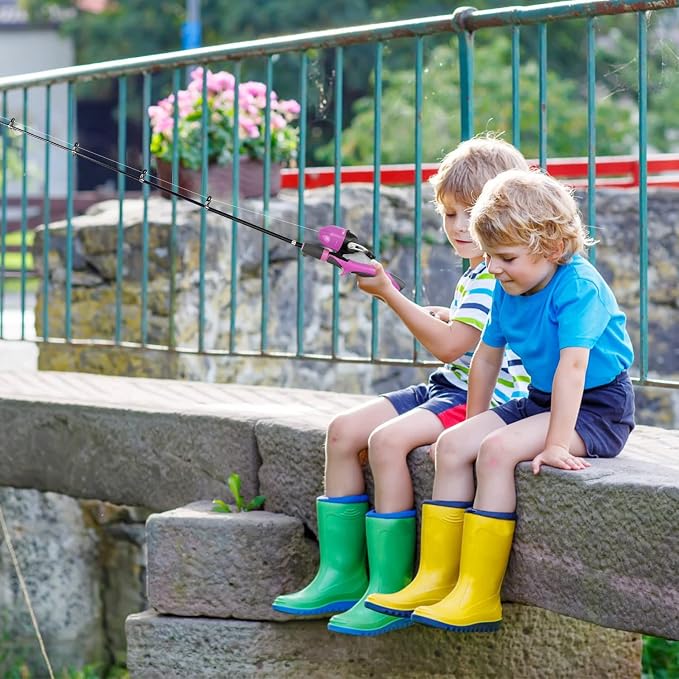 Urban Deco Kids Fishing Pole Set Portable Telescopic Kids Fishing Rod and Reel