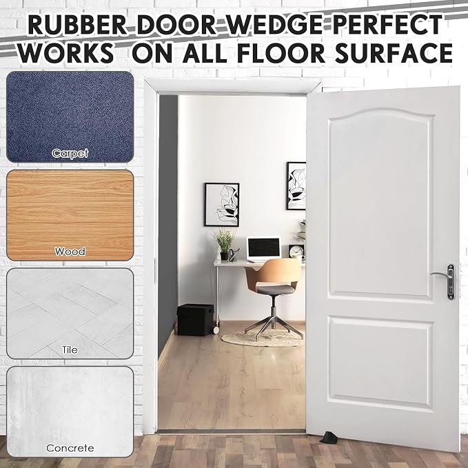 Frienda 12 Pcs Jumbo Door Stoppers Heavy Duty Door Stopper Tall up to 2inch