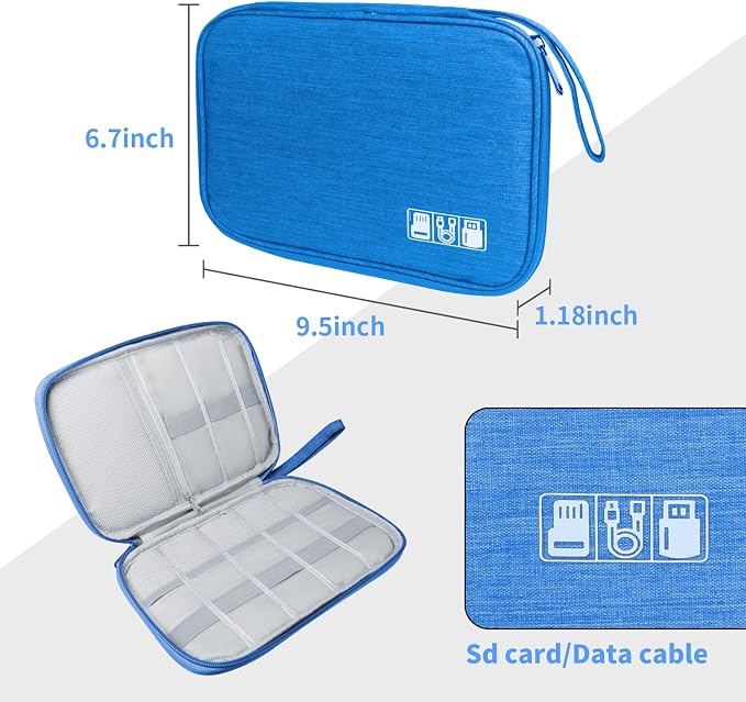 Electronics Travel Organizer, Portable Waterproof Electronic Travel Storage Bag