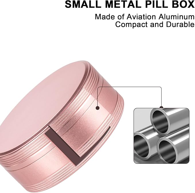 Metal Pill Box 3 Compartment