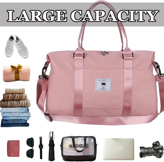 Travel Duffle Bag, Waterproof Sport Tote Gym Bag