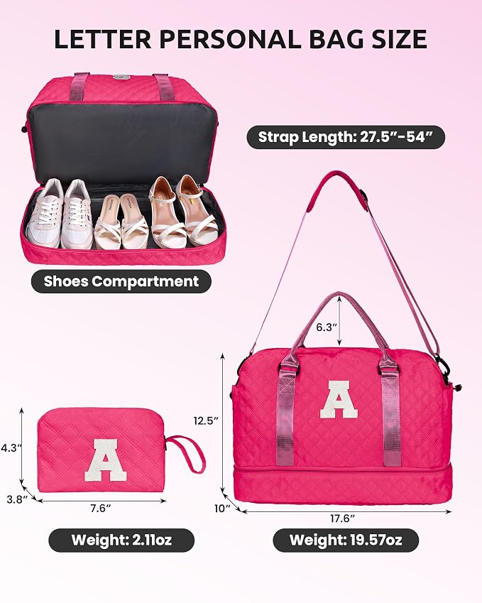 Monogrammed Gifts for Woman, Stuff for Teen Girls-Initial Travel Bag