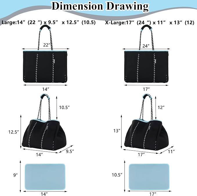QOGiR Neoprene Multipurpose Beach Bag Tote