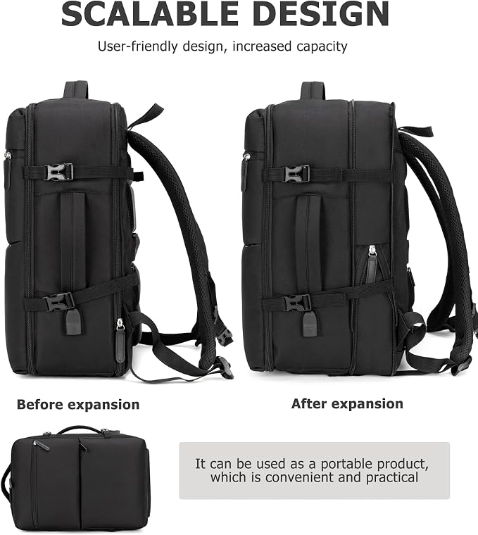 feilario 2 Piece Set 20in Aluminium Frame PC Hard Shell Spinner Wheels Luggage
