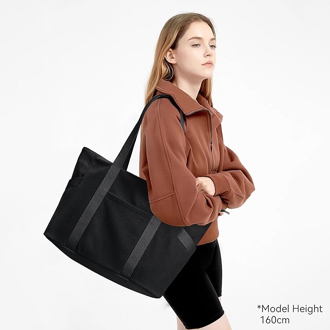 Tote Bag for Women with Zipper, Travel Tote Bags with Compartments Large