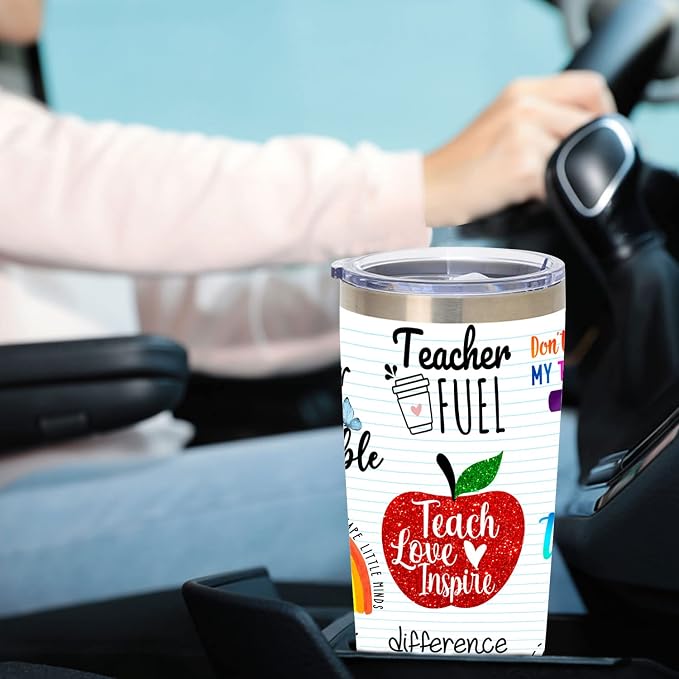 MFGNEH Teacher Gifts,Teacher Appreciation Gifts,Teachers Christmas Birthday Gift from Students,Back to School Gift for Women,20oz Stainless Steel Tumbler Cup