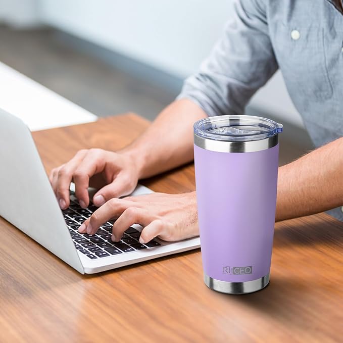 20oz Tumbler with Straw and Brush, Stainless Steel Vacuum Insulated tumbler