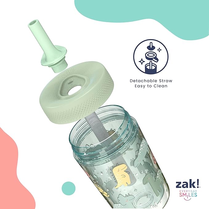 Zak Designs Bluey Capri Toddler Tumblers For Travel or At Home, 9oz 2-Pack Double Wall Plastic Sippy Cups With Leak-Proof Design is Perfect For Kids (Bluey, Bingo)
