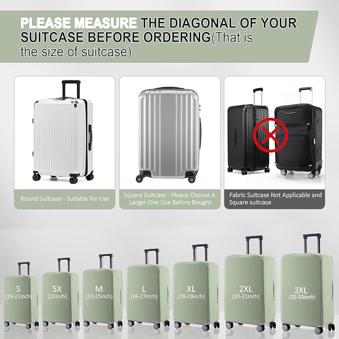 Travel Luggage Cover Suitcase Protector Scratch-Resistant Fit 19-31 Inch