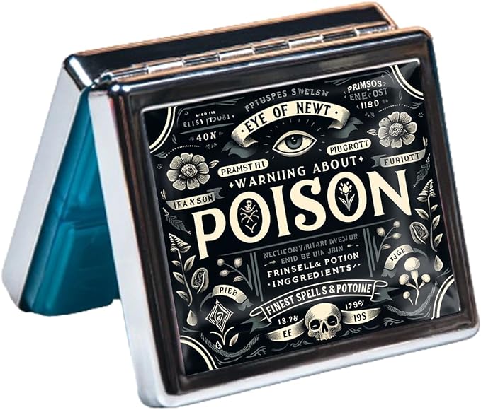 Cute and Portable Metal Pill Organizer – 8 Compartments, Elegant Chrome Finish