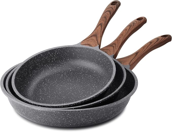 SENSARTE Nonstick Frying Pan Skillets, Swiss Granite Coating Omelette Pans