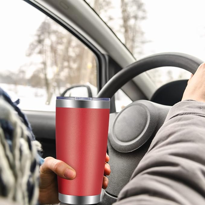 VEGOND 20oz Tumbler with Lid and Straw Stainless Steel Tumbler Cup Bulk Vacuum