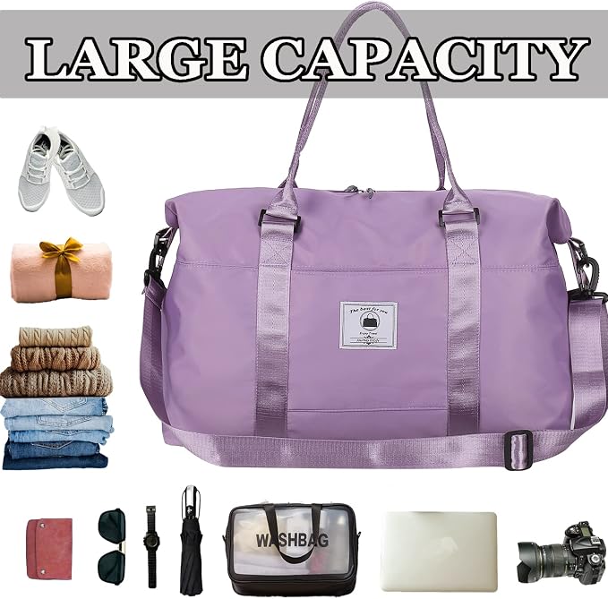 Travel Duffle Bag, Waterproof Sport Tote Gym Bag