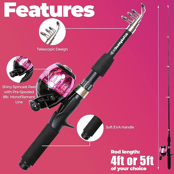 DaddyGoFish Kids Fishing Pole