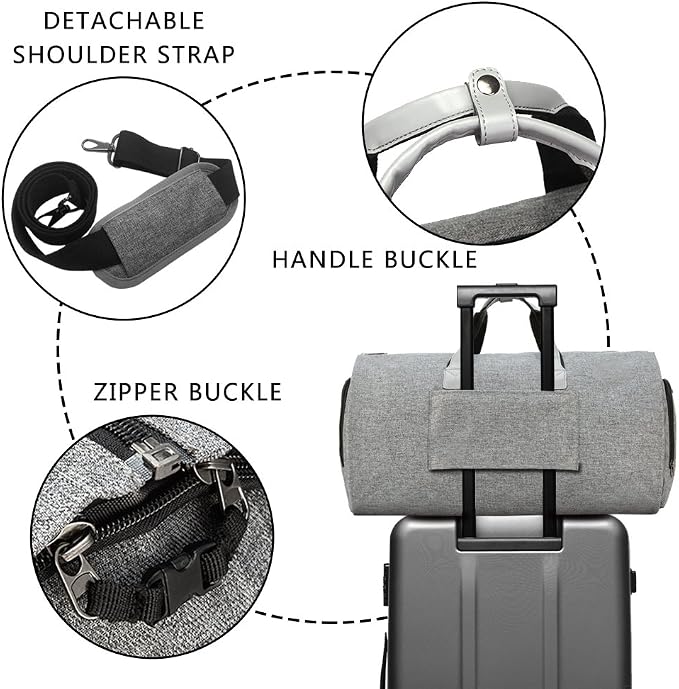 Modoker Convertible Garment Bag - 2 in 1 Hanging Suitcase Suit Travel Bags