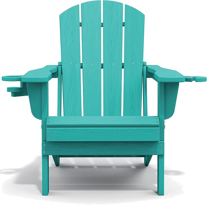 SERWALL Adirondack Chair with Cup Holders