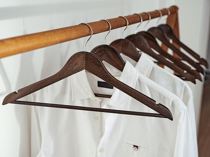 StorageWorks Wooden Hangers 30 Pack, Wood Coat Hanger