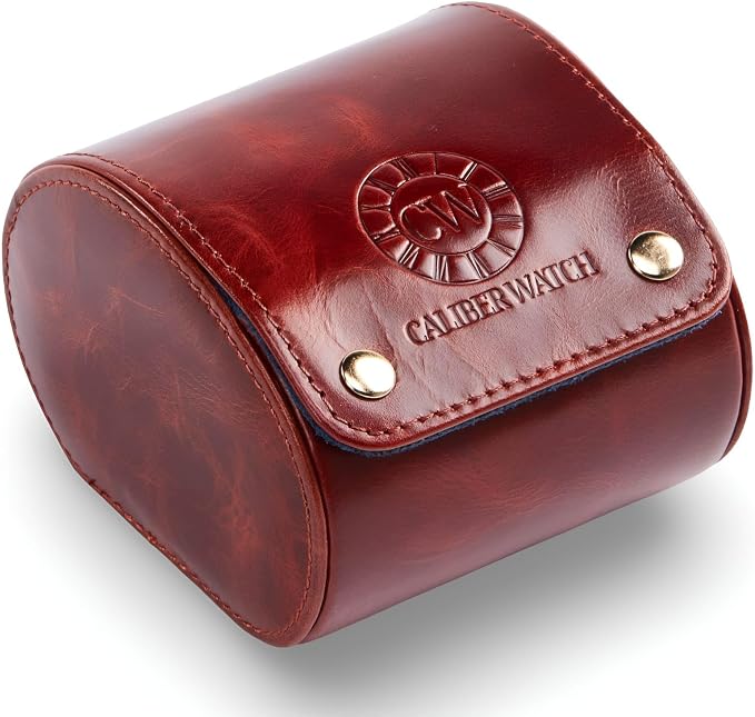 Genuine Napa Leather Watch Roll Travel Case